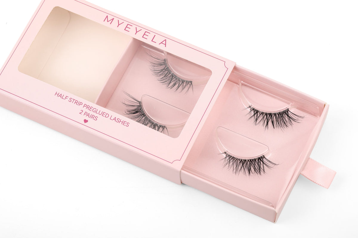 Preglued Half Lashes- NOIR