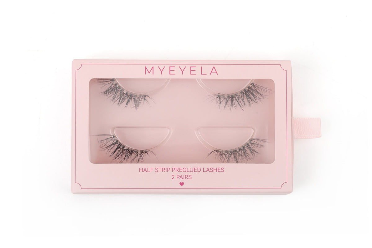 Preglued Half Lashes- NOIR